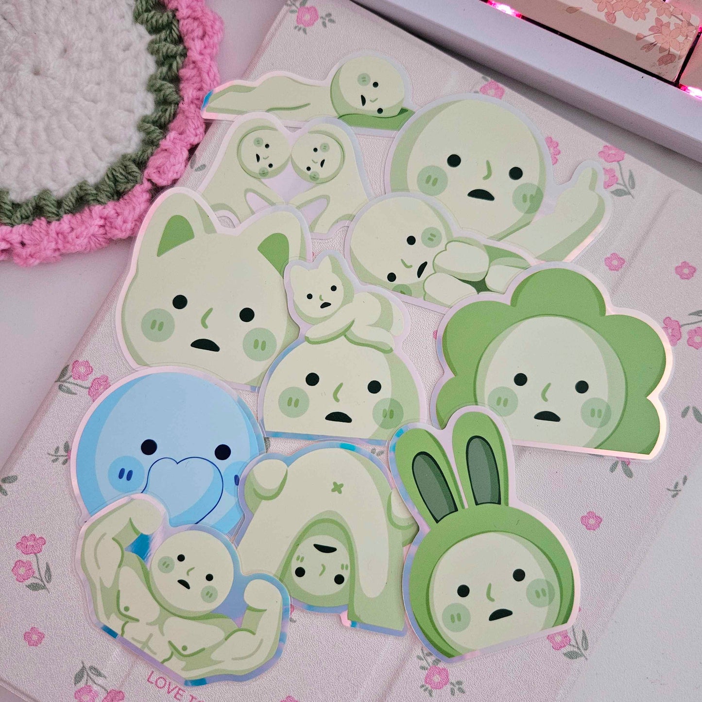 Mini Smiski Stickers (Glow in the dark!)