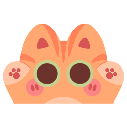 Orange Cat Peeker