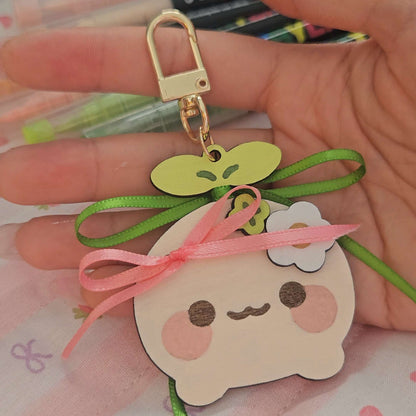 Bloomie Wooden Keychain