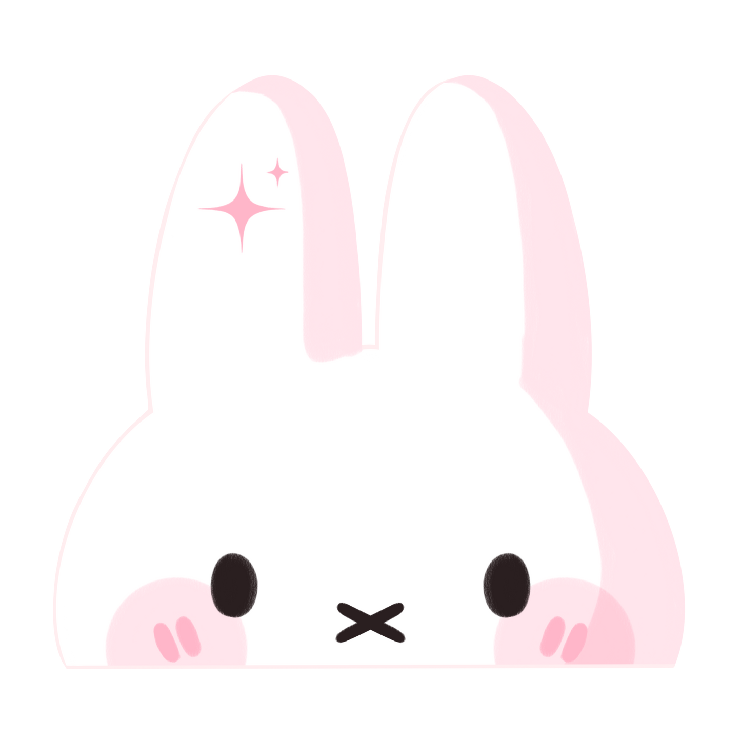 White Bunny Peeker