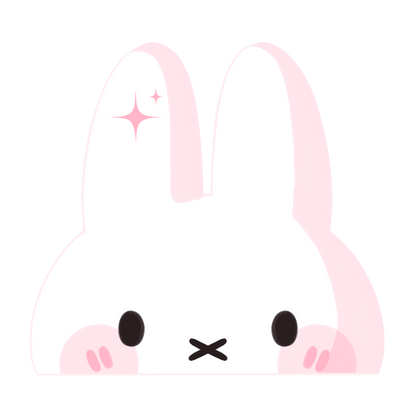 White Bunny Peeker