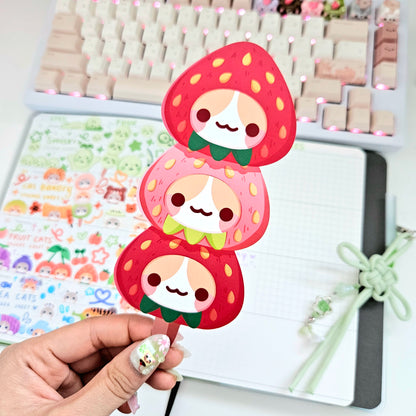 Cat Berry Tanghulu Bookmark