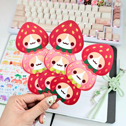 Cat Berry Tanghulu Bookmark